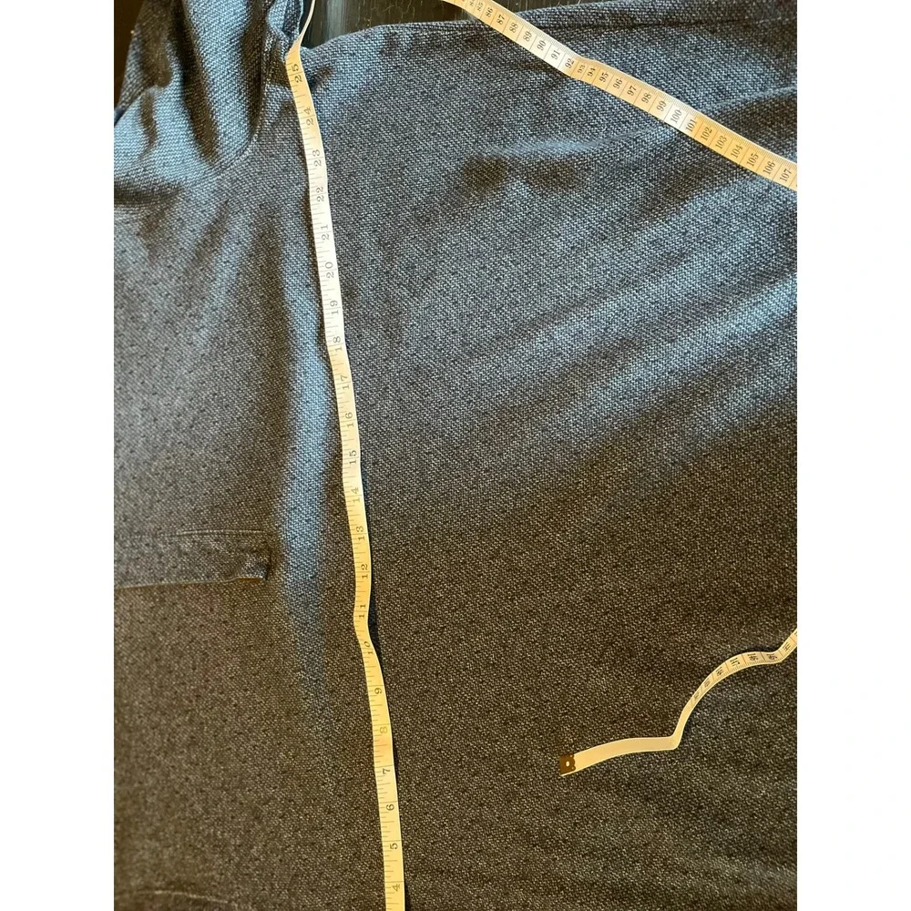 Mens Gray Quarter Zip‎ Pullover Sweater with Elbow Patches
